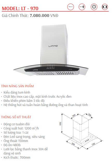 Máy Hút Mùi LATINO LT-970