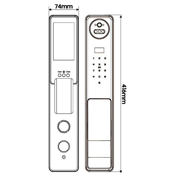 Khóa Điện Tử KASSLER KL-889 CNC BLACK APP Tuya