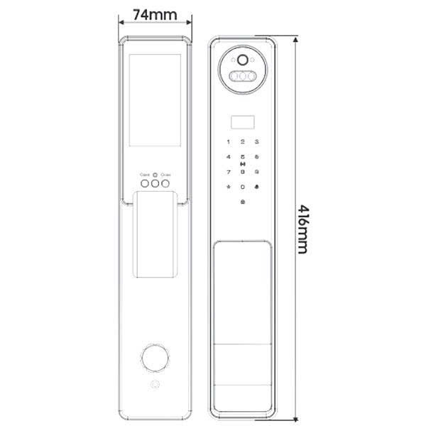 Khóa Điện Tử KASSLER KL-868 CNC BLUE GREY APP (REMOTE)