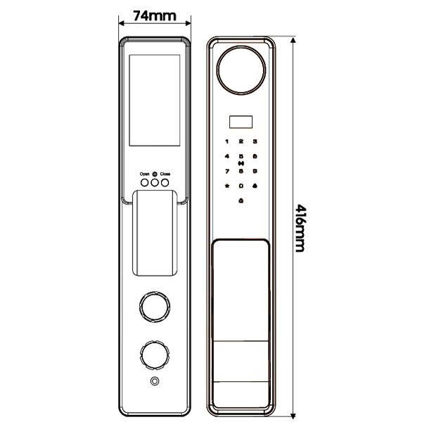 Khóa Điện Tử KASSLER KL-809 CNC BLACK APP (REMOTE)