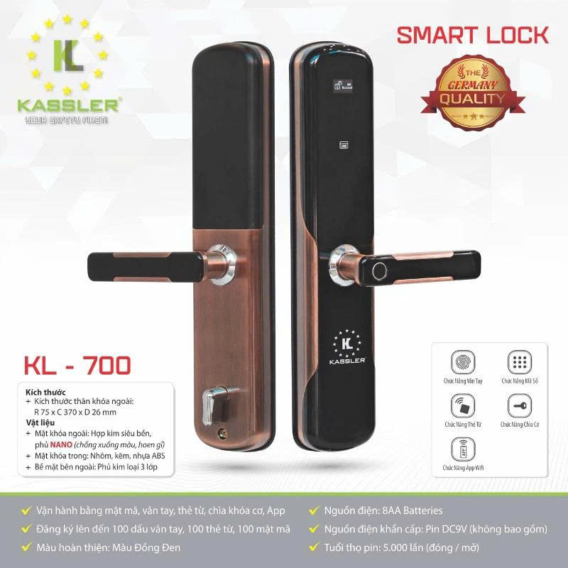 Khóa Điện Tử KASSLER KL-700 APP