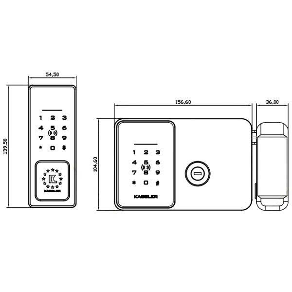 Khóa Điện Tử KASSLER KL-579 CNC GOLD GREY APP