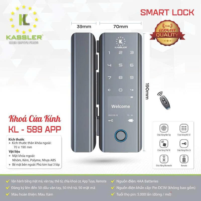Khóa Điện Tử KASSLER KL-589 APP