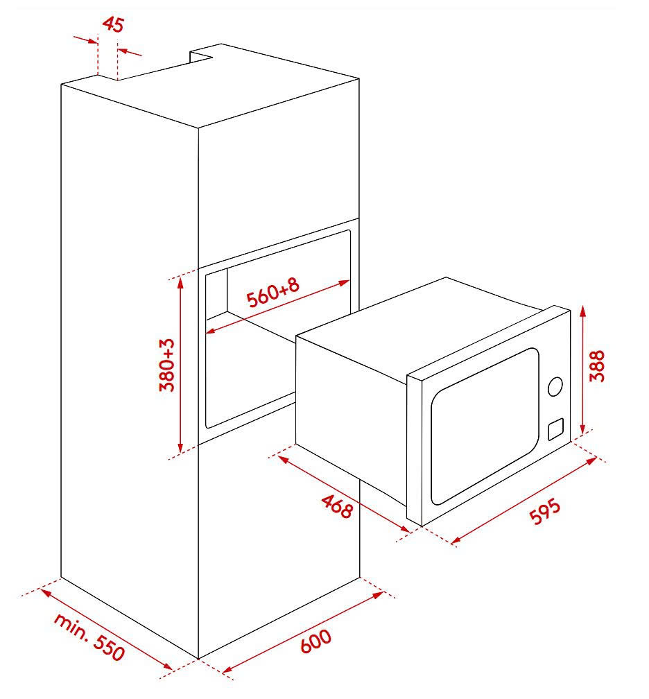 Lò vi sóng âm tủ KAFF KF-MC34L