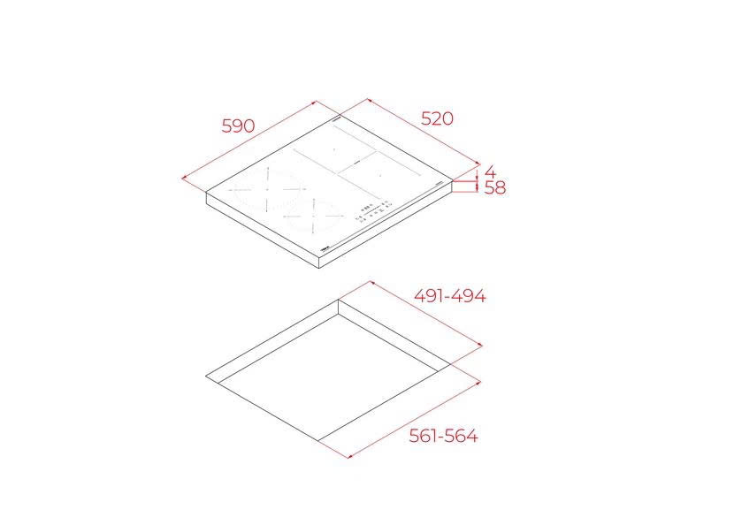 Bếp từ Teka IBF 64210 SSM BK