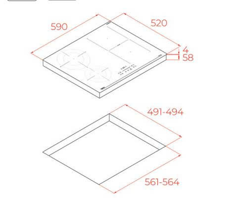 Bếp từ Teka IBF 64210 SCG BK