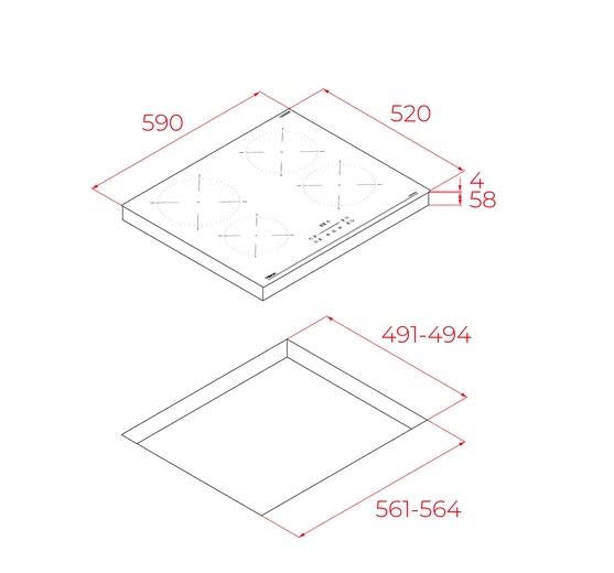 Bếp từ Teka IBC 64110 SSM BK