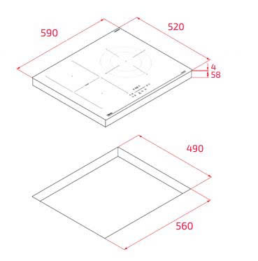Bếp từ Teka IBC 63110 SCG BK