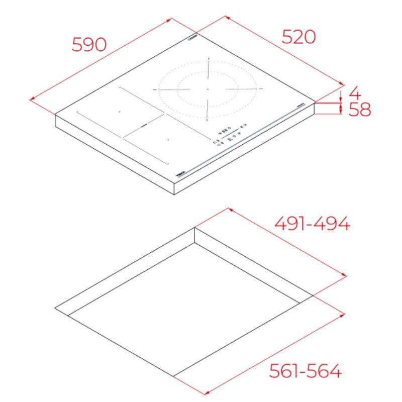 Bếp từ Teka IBF 63210 SSM BK