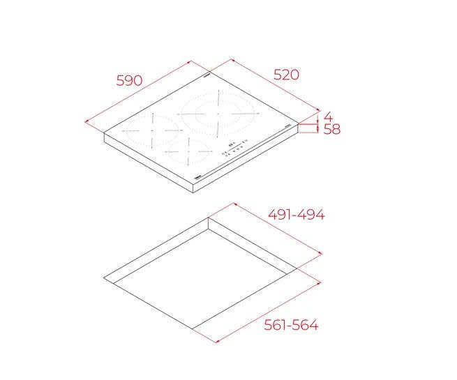 Bếp từ Teka IBC 63110 SSM BK