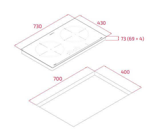 Bếp từ Teka IBC 73220 SCG BK