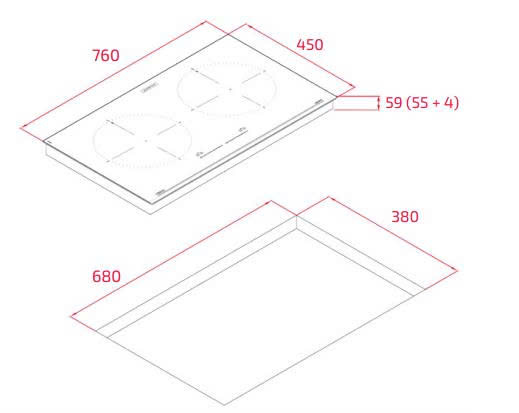 Bếp từ Teka IZC 76220 SCG BK
