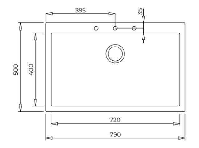 Chậu đá nhân tạo TEKA FORSQUARE 72.40 TG