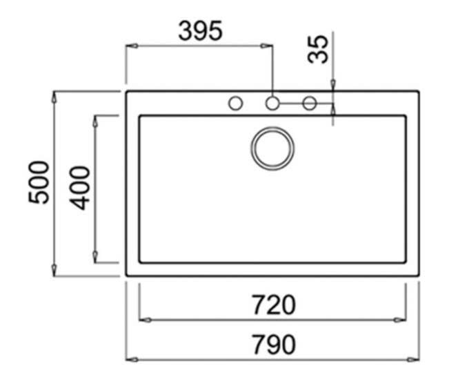Chậu đá nhân tạo TEKA 72.40 TG V.AUTO NEGRO