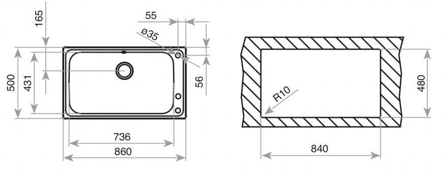 Chậu rửa TEKA  BAHIA 1B PLUS