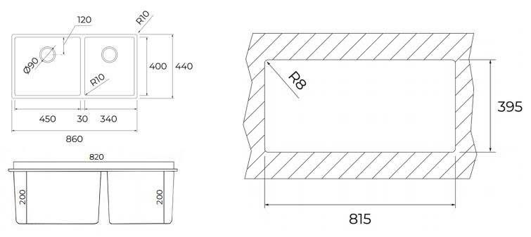 Chậu rửa TEKA BX 2B 860