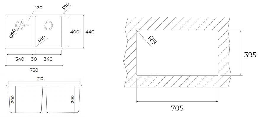 Chậu rửa TEKA BX R10 2B 750