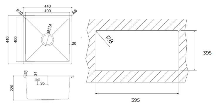 Chậu rửa TEKA BEX LINEA 40.40