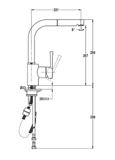 Vòi Rửa Teka ARK PULL OUT