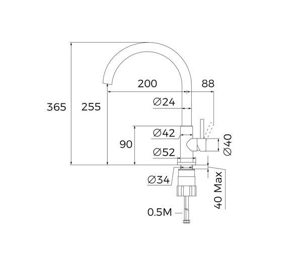 Vòi Rửa Teka UNI 9310 XP