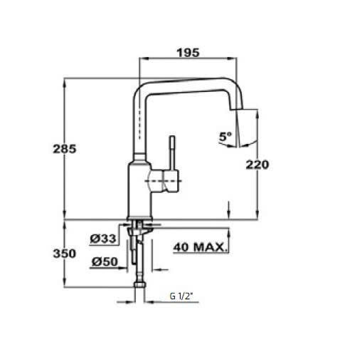 Vòi rửa TEKA FRAME 915