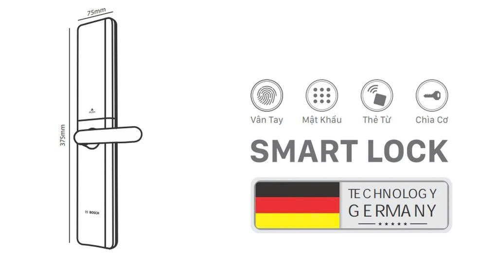 Khóa Điện Tử BOSCH ID 80 DE VÀNG