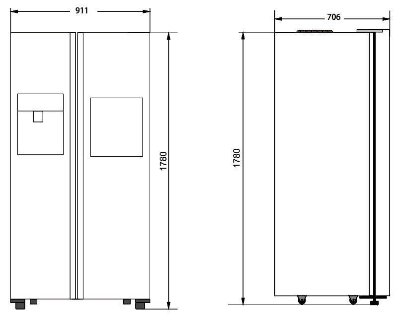 Tủ Lạnh Side By Side KAFF KF-BCD606MBR