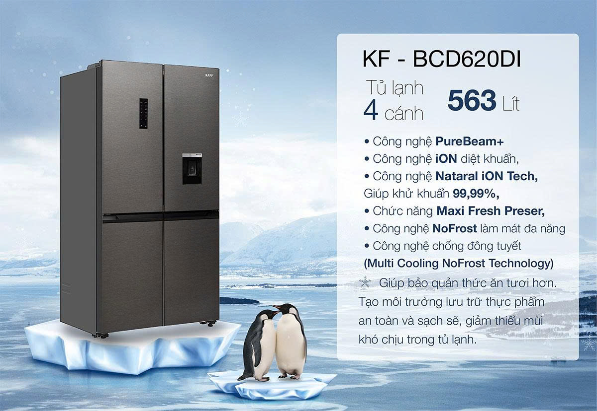Tủ lạnh KAFF KF-BCD620DI