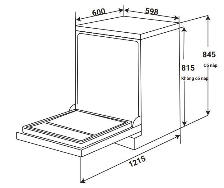 MÁY RỬA CHÉN KAFF KF-BHMI815Y