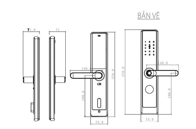 Khóa Điện Tử  AVOLOCK AV-64 Rose Gold