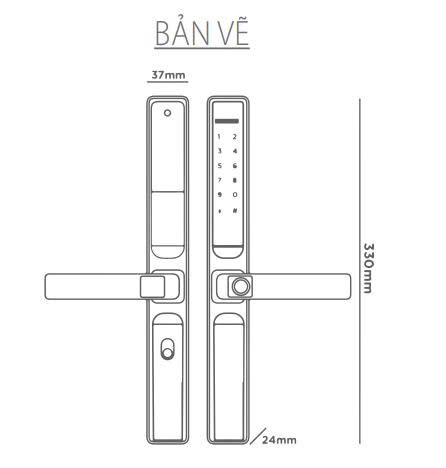 Khóa Điện Tử AVOLOCK AN-394 Gold
