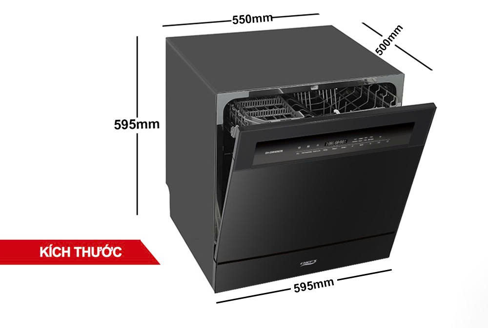 Máy rửa chén CHEFS EH-DW408DB