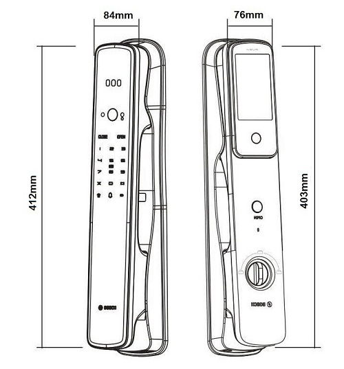 Khóa Điện Tử BOSCH EL800VX GRAY