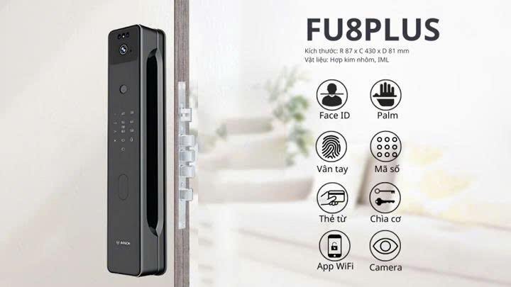 Khóa Điện Tử BOSCH FU8 PLUS BLACK DE