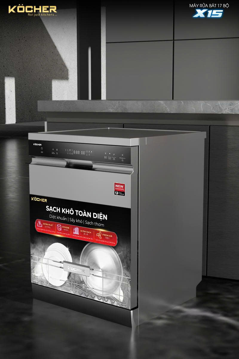Máy rửa chén KOCHER KDEU-X15S