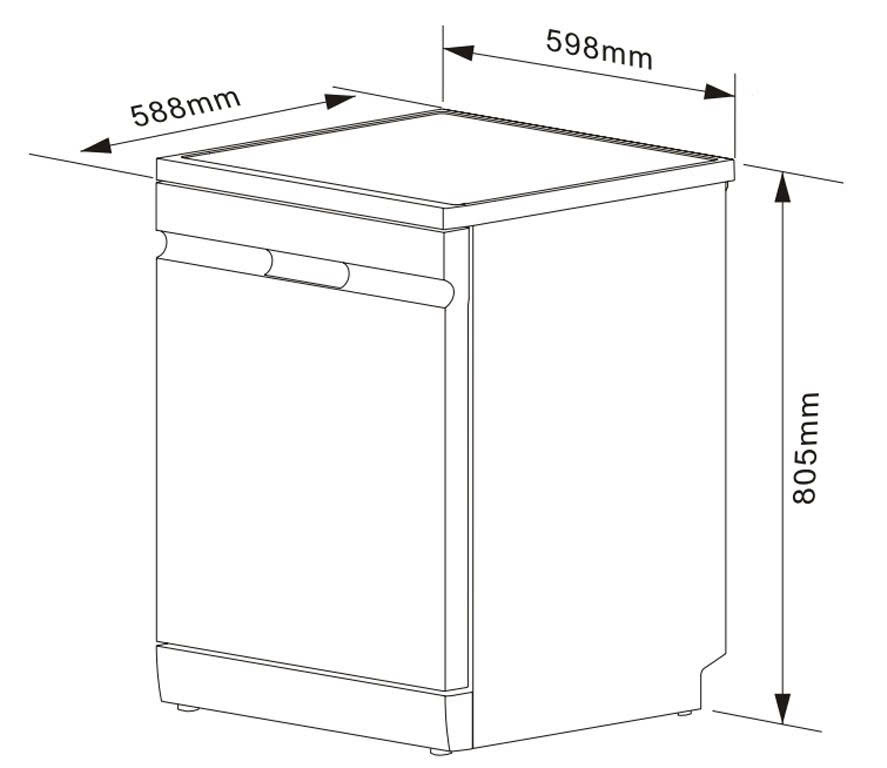 Máy rửa chén KOCHER KDEU-X15S