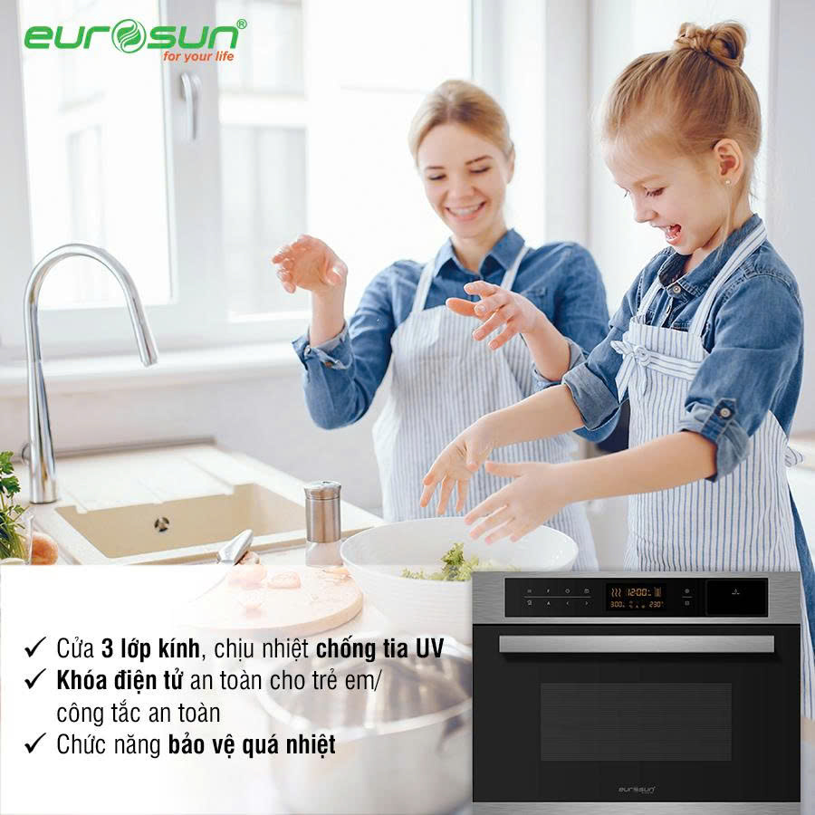 Lò Vi Sóng Kết Hợp Nướng Hấp Eurosun OMS36EG