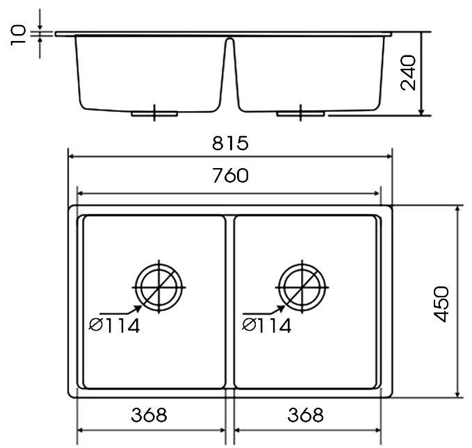 Chậu rửa  KAFF GRANITE KF-MONDY-815