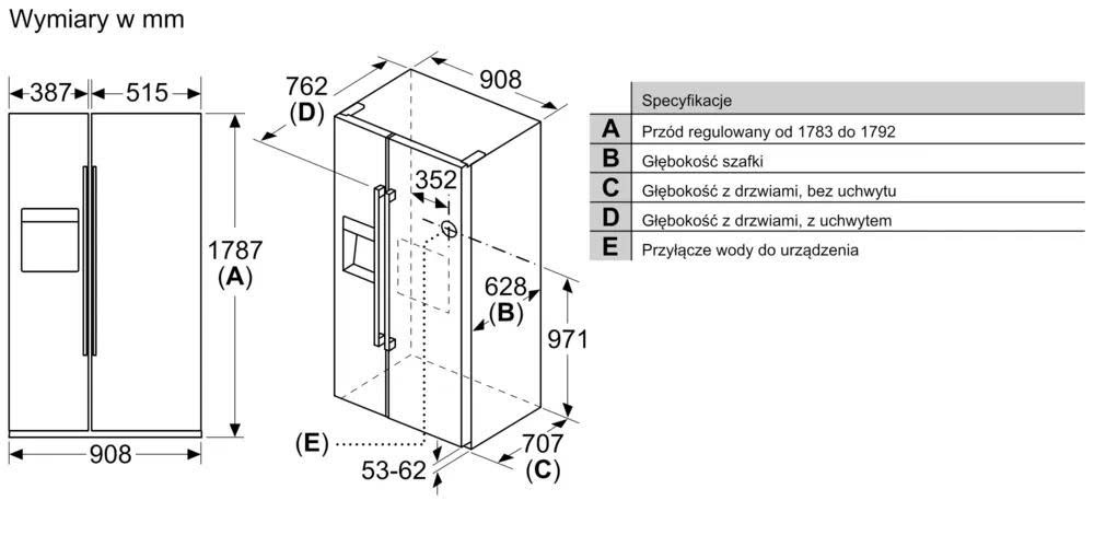 Tủ lạnh Side By Side BOSCH KAD93ABEP | Serie 6