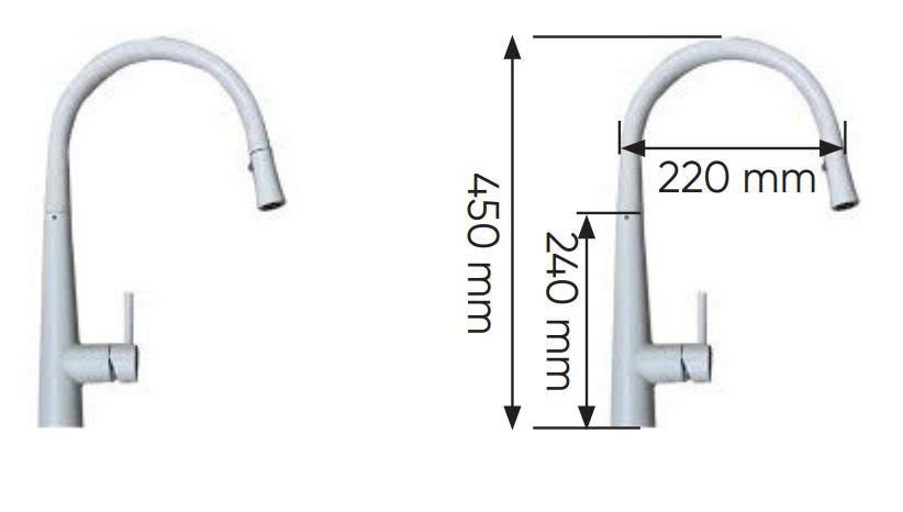 Vòi rửa đá KAFF KF-L6