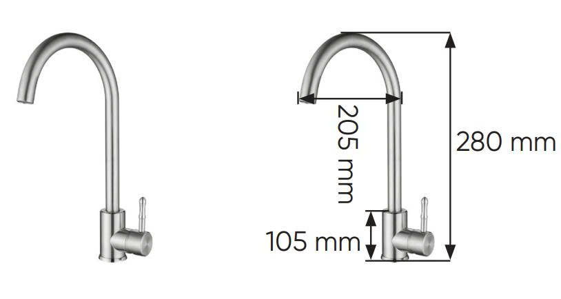 Vòi Rửa Inox KAFF KF-FC049