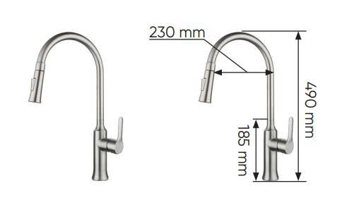 Vòi Rửa Inox KAFF  KF-FC9014