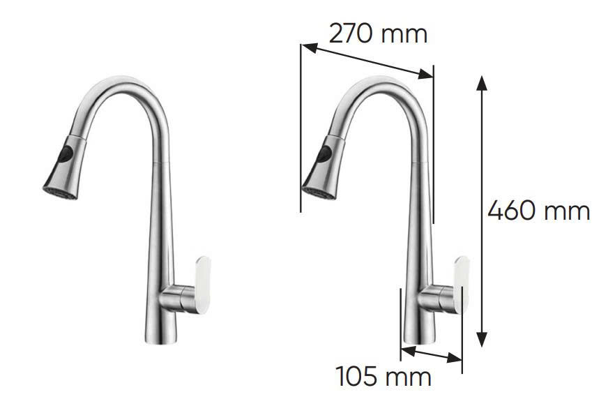 Vòi Rửa Inox KAFF KF-FC8603