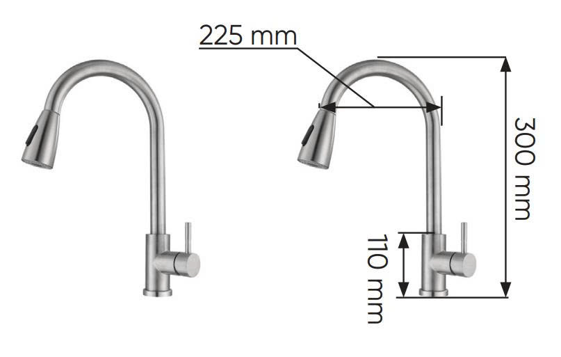 Vòi Rửa Inox KAFF KF-FC8602