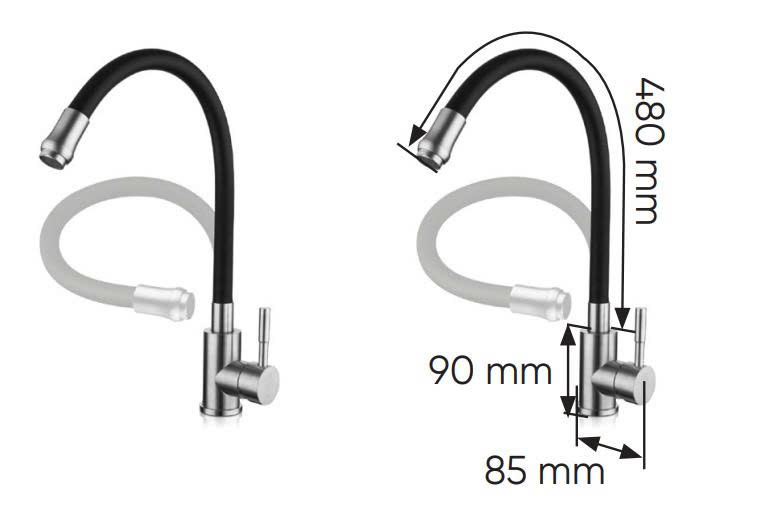 Vòi Rửa Inox KAFF KF-FC8349