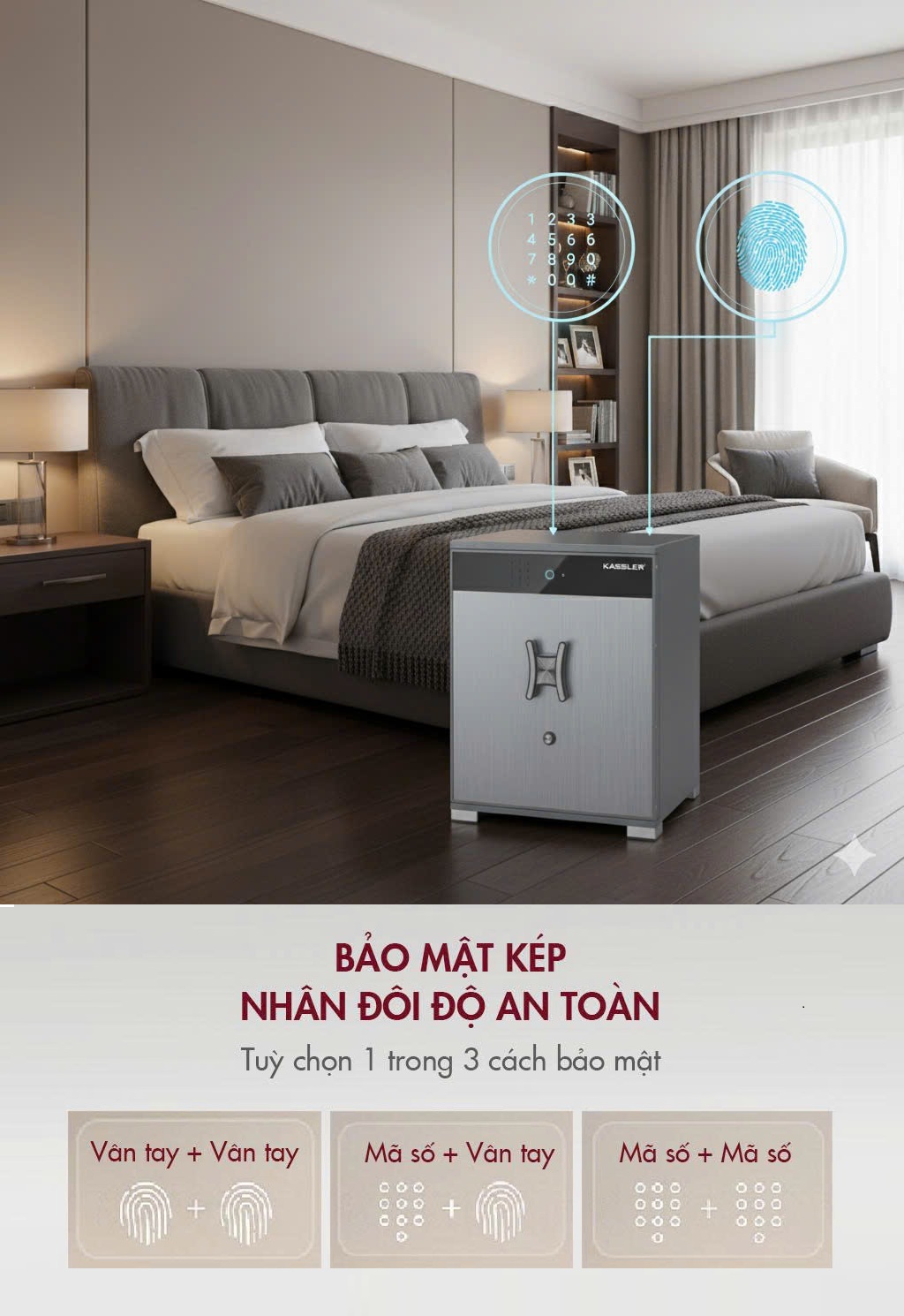 Két Sắt Thông Minh KASSLER KL-55LS7 BG