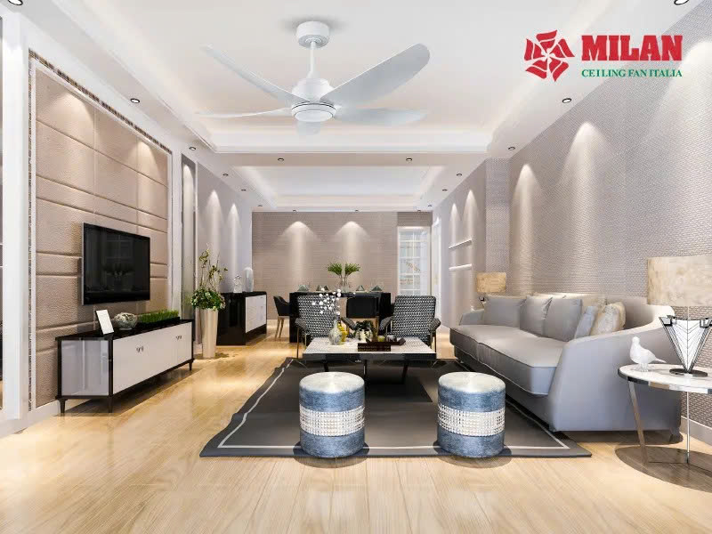 Quạt Trần FENGYE-MILAN FY568 Màu Trắng 1,06m