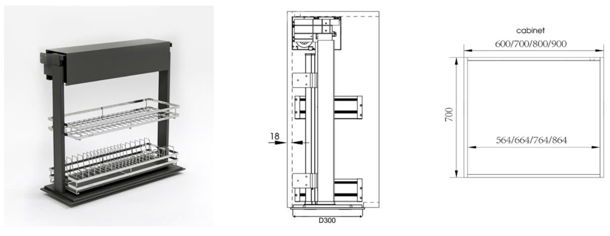 Giá bát nâng hạ điện EUROGOLD ESL9870 / ESL9880 / ESL9890