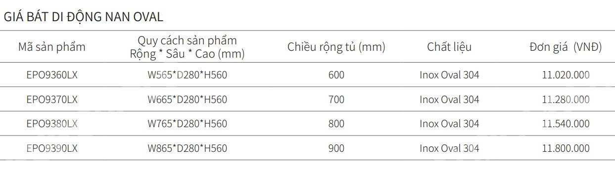 Giá bát nâng hạ nan Oval EUROGOLD EPO9360LX | EPO9370LX | EPO9380LX | EPO9390LX