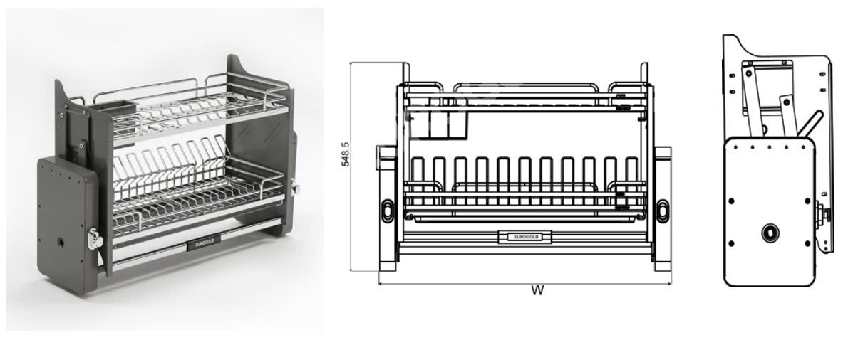 Giá bát nâng hạ nan Oval EUROGOLD EPO9360LX | EPO9370LX | EPO9380LX | EPO9390LX